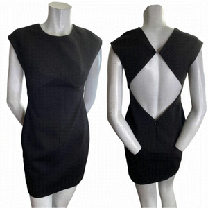 𝅺ROBERT Rodriguez Black Open Back Mini Dress Size 2